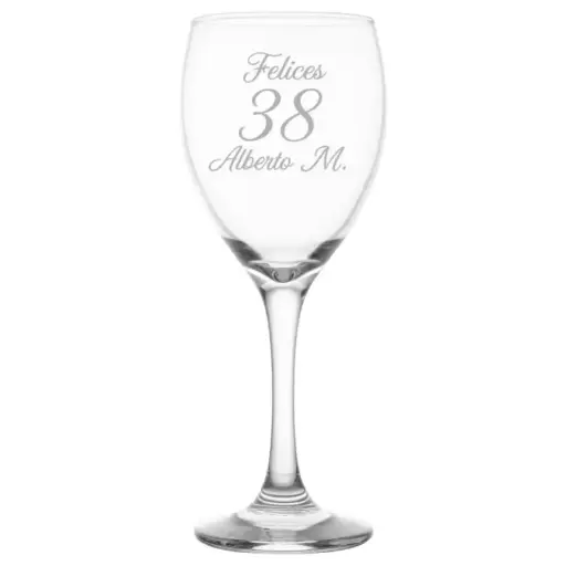 [COP-VIN-ARA297ML-GRAB] Copa Vino Grabado Laser Souvenir