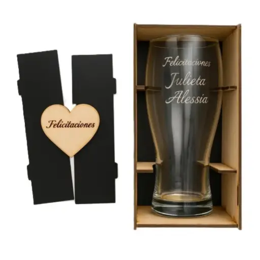 Pinta Con Cofre Grabado Laser Souvenir